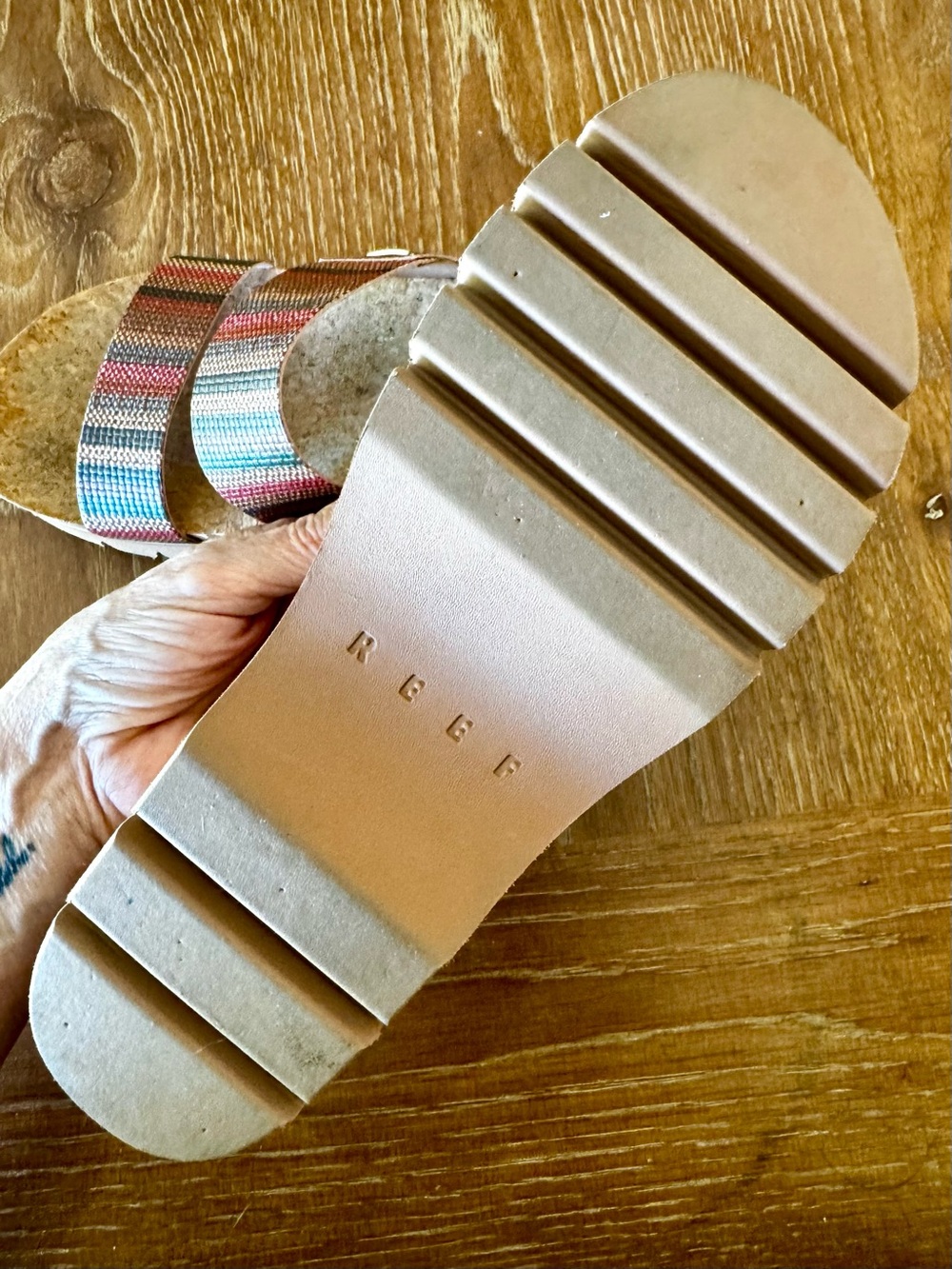 Reef multi stripe Cushion Vista Higher platform slides 8 - Picture 10 of 13